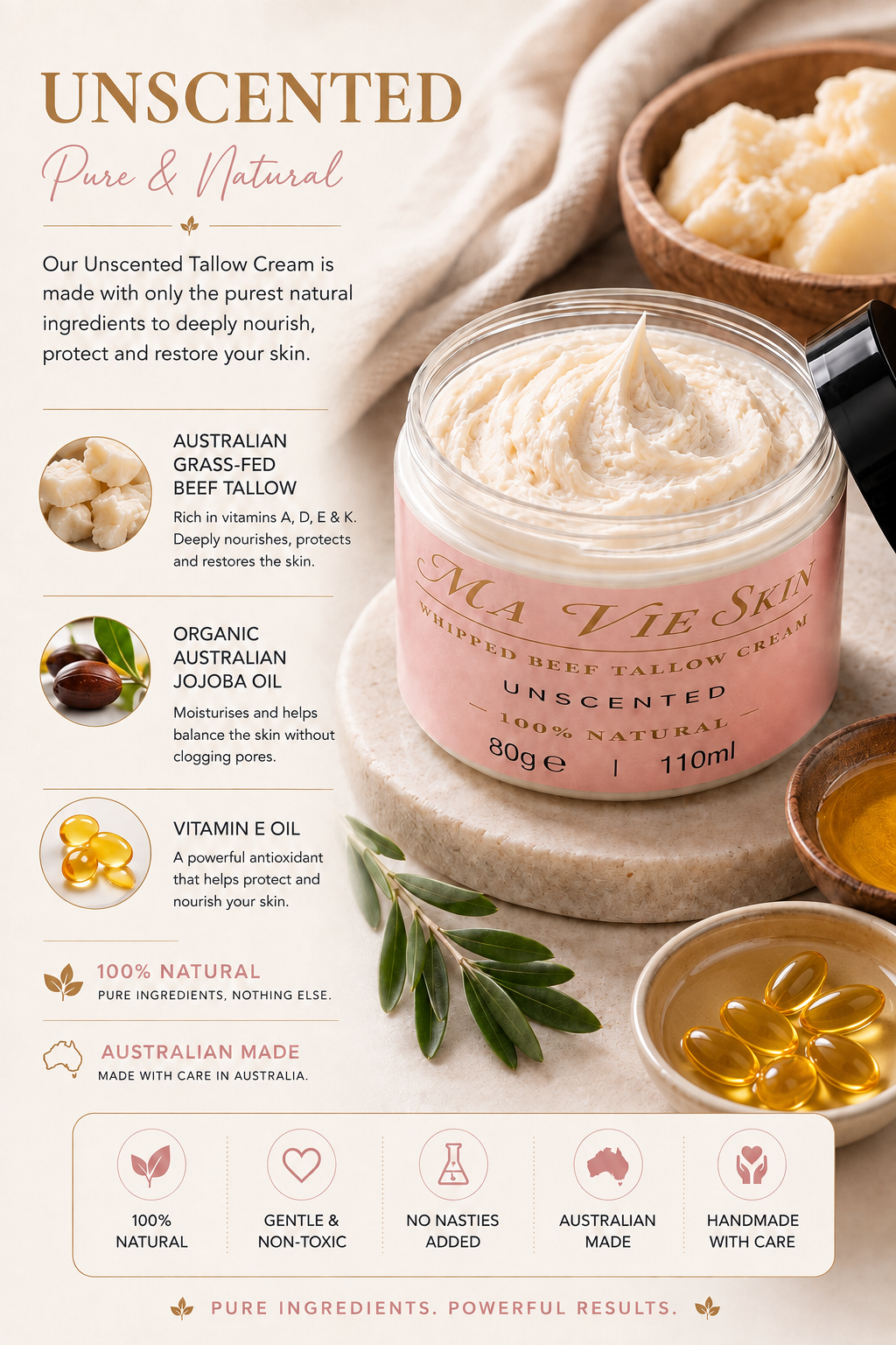 Ma Vie Skin Whipped Beef Tallow Cream