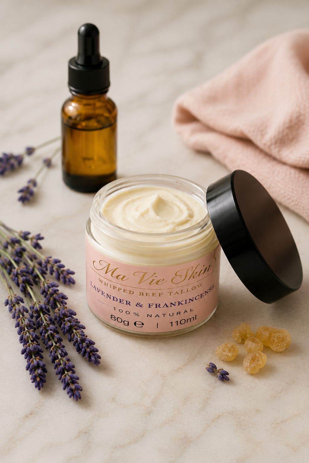 Ma Vie Skin Whipped Beef Tallow Cream – Lavender & Frankincense