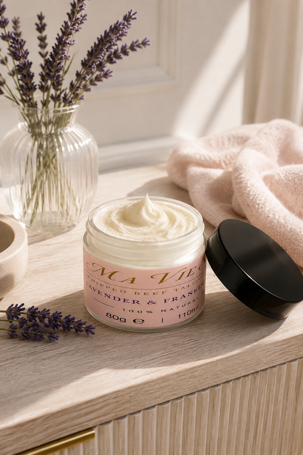 Ma Vie Skin Whipped Beef Tallow Cream – Lavender & Frankincense